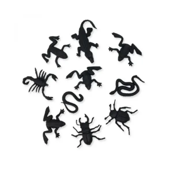 Pinyata İçi Siyah Böcek ve Sürüngenler 10 adet