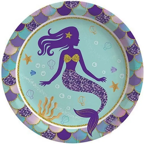 Pırıltılı Deniz Kızı Tabak (8 adet)