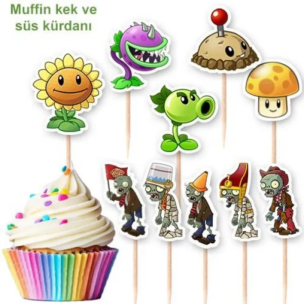 Plants vs Zombies Şekilli Kürdan 10 Adet
