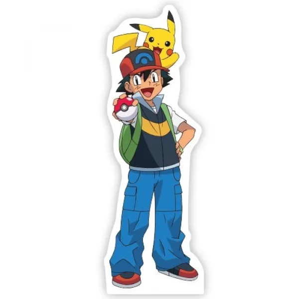 Pokemon Ash Ketchum Ayaklı Pano 51x17 cm