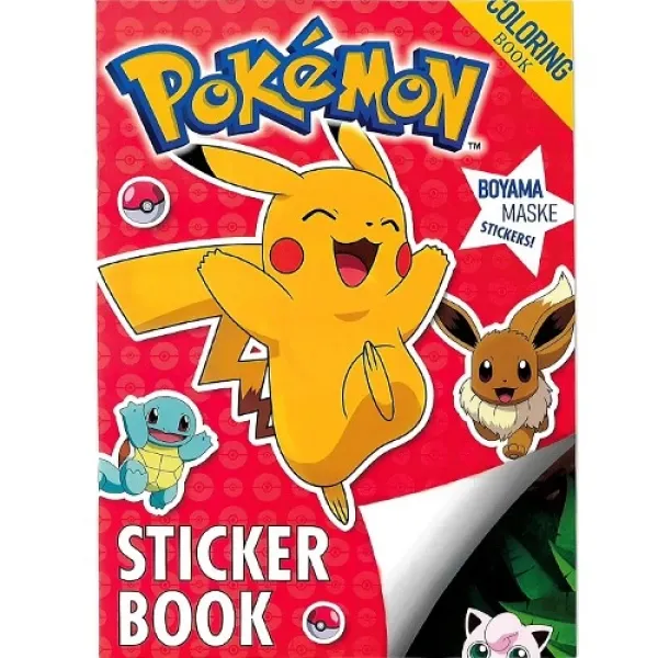 16 Sayfa Pokemon Boyama Kitabı Stickerlı 1 Adet