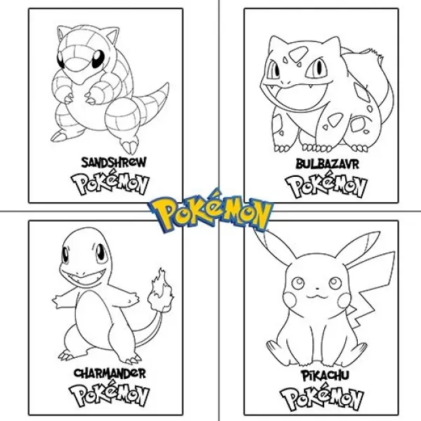 16 Sayfa Pokemon Boyama Kitabı Stickerlı 1 Adet