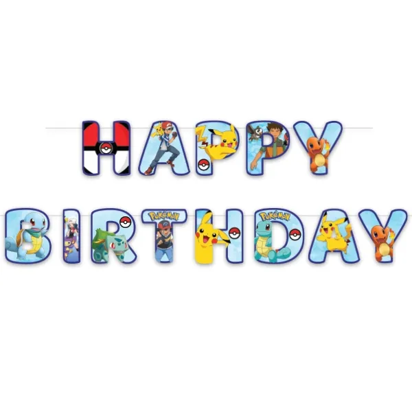 Pokemon Happy Birthday Yazısı (170 cm)