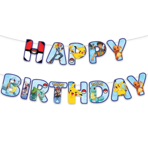 Pokemon Happy Birthday Yazısı (170 cm)