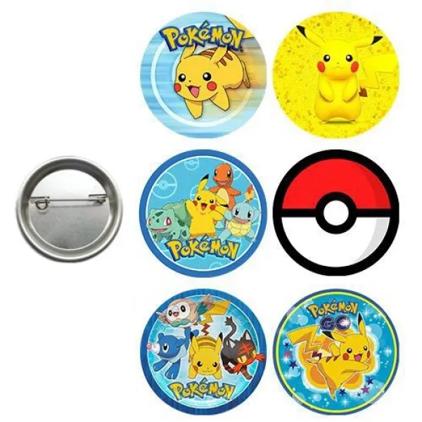 Pokemon Hediyelik Parti Rozeti (6 adet)