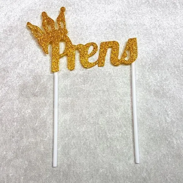 Prens Simli Eva Pasta Süsü Gold (17x16 cm)