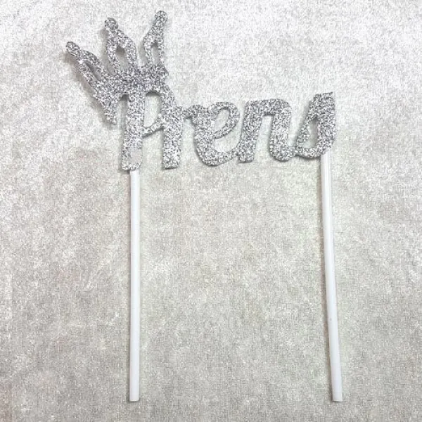 Prens Simli Eva Pasta Süsü Gümüş (17x16 cm)