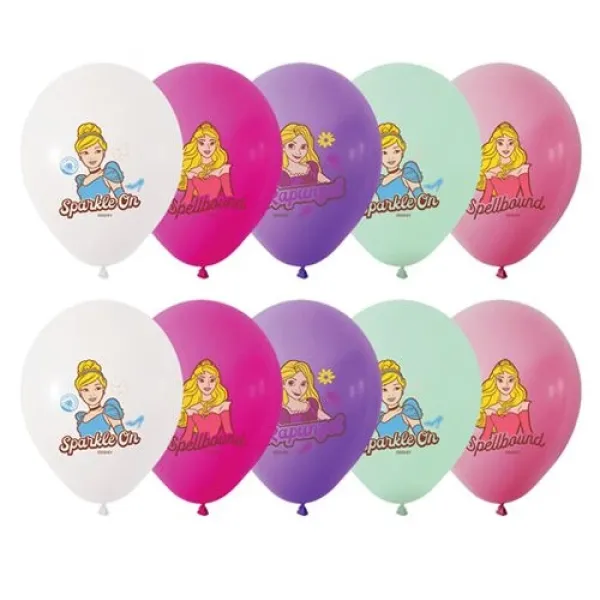 Prenses Baskılı Balon (8 adet)