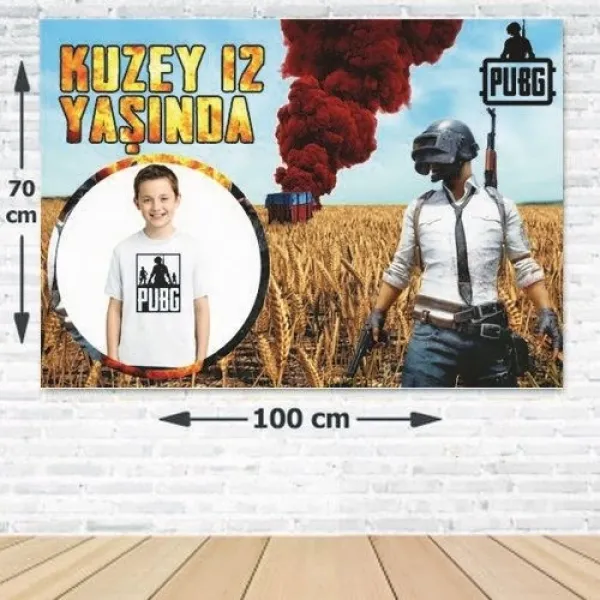 PUBG Kişiye Özel Doğum Günü Parti Afişi 70*100 cm