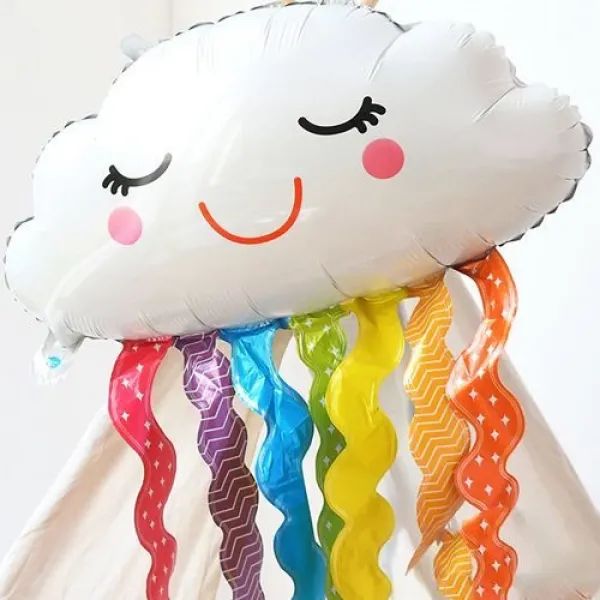 Püsküllü Bulut Folyo Balon 73x46 cm