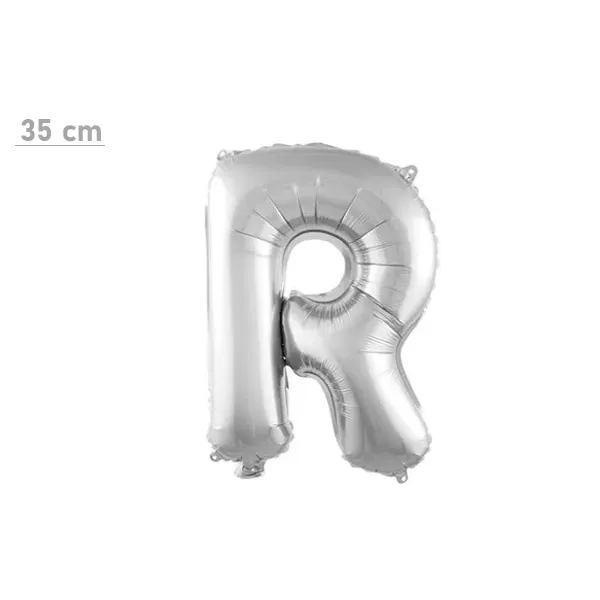 R Harf Folyo Balon – Gümüş – (35 cm - 16 inch)