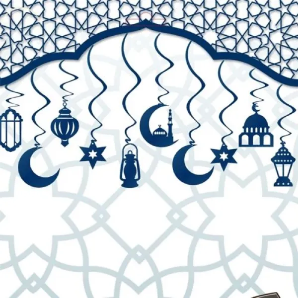 Ramazan Asma Sarkıt Süs Seti 10lu Mavi