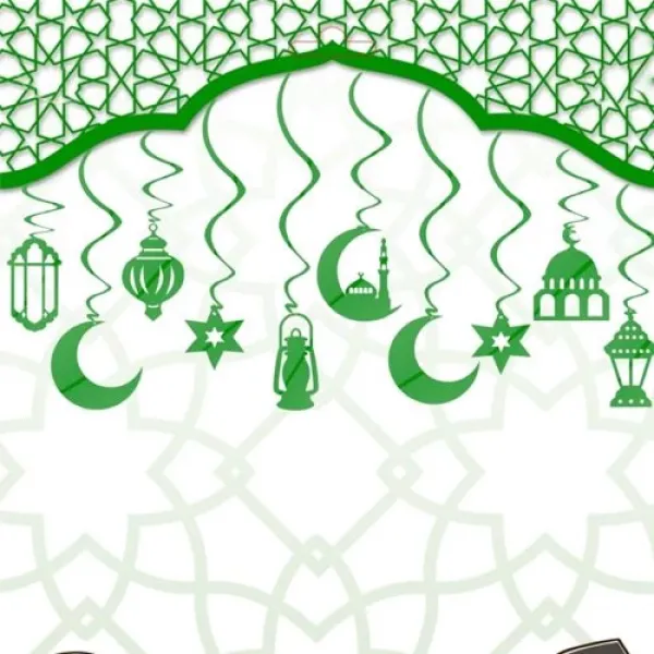 Ramazan Asma Sarkıt Süs Seti 10lu Yeşil