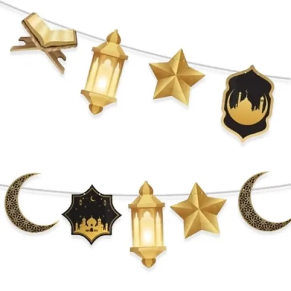 Ramazan Dekoratif Süs Siyah Gold 140 cm