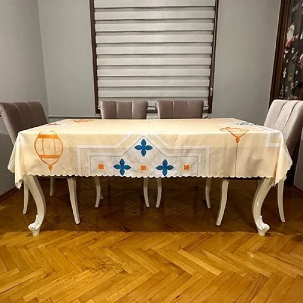 Ramazan Masa Örtüsü Krem 160*220 cm
