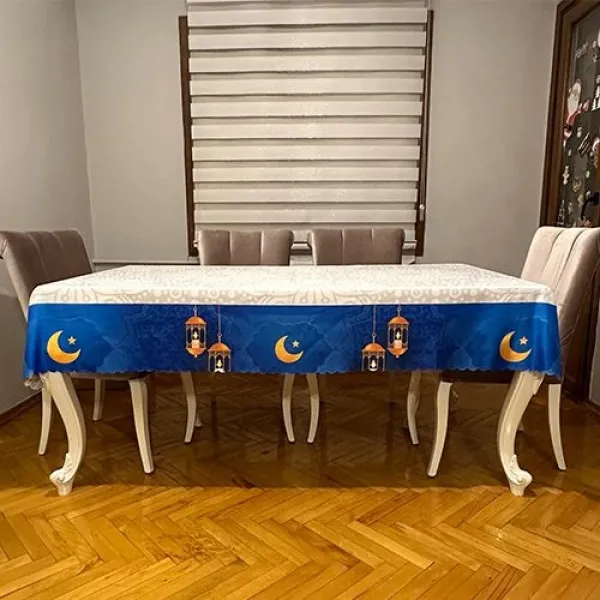Ramazan Masa Örtüsü Mavi 160*220 cm