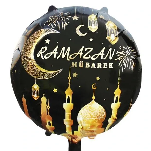 Ramazan Temalı Folyo Balon Siyah (45 cm)