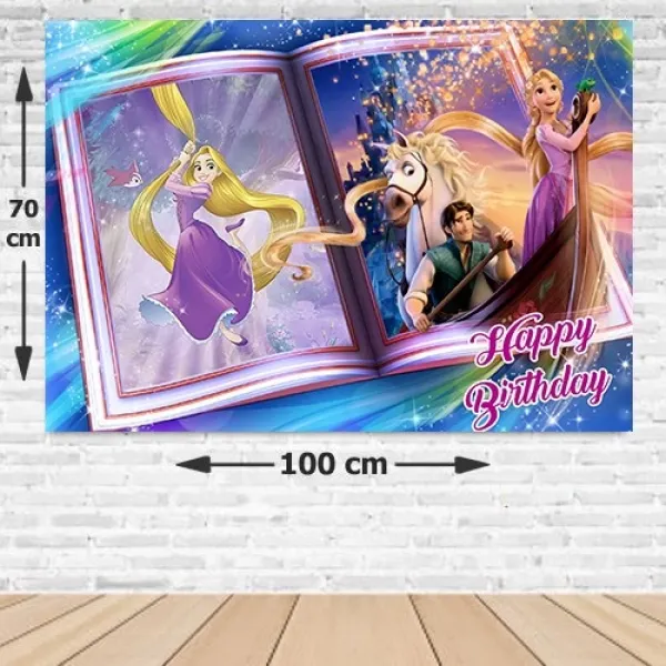 Rapunzel Doğum Günü Parti Afişi 70*100 cm