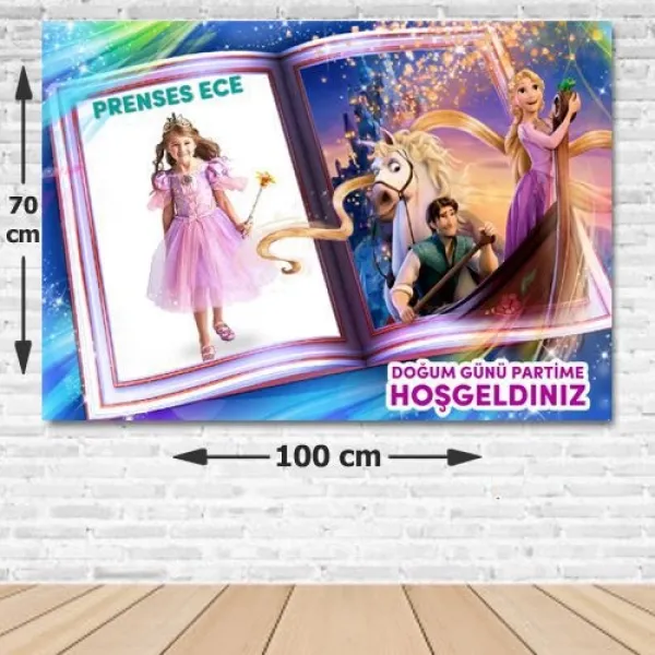 Rapunzel Kişiye Özel Parti Afişi 70*100 cm