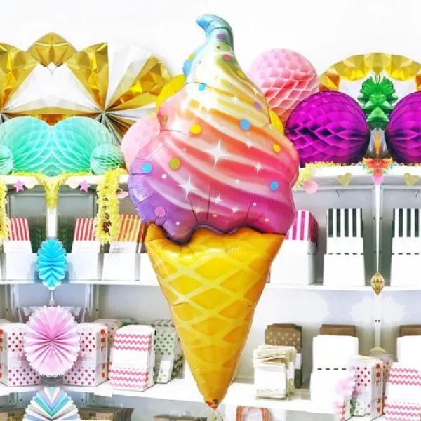 Rengarenk Dondurma Folyo Balon 110x50 cm