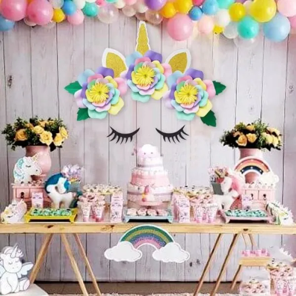 Rengarenk Unicorn Kağıt Çiçek Konsepti