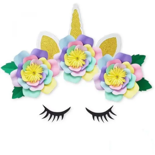 Rengarenk Unicorn Kağıt Çiçek Konsepti