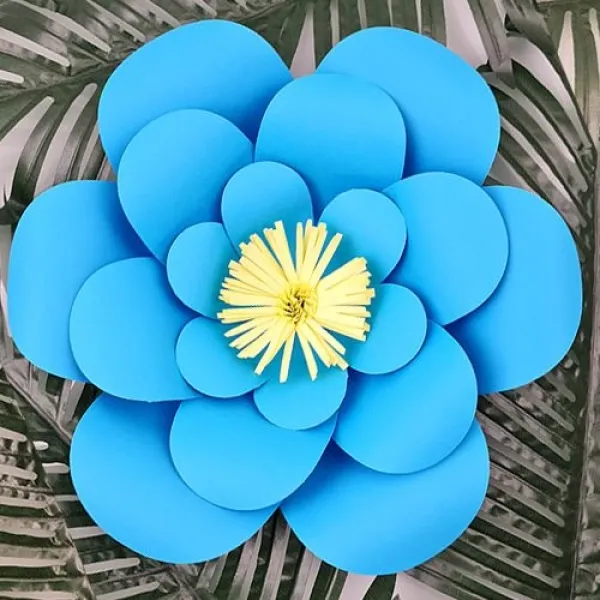 Renkli Kağıt Çiçekler 1 Adet (30 cm)