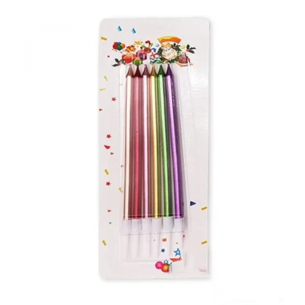 Renkli Pasta Mumu 6 Adet