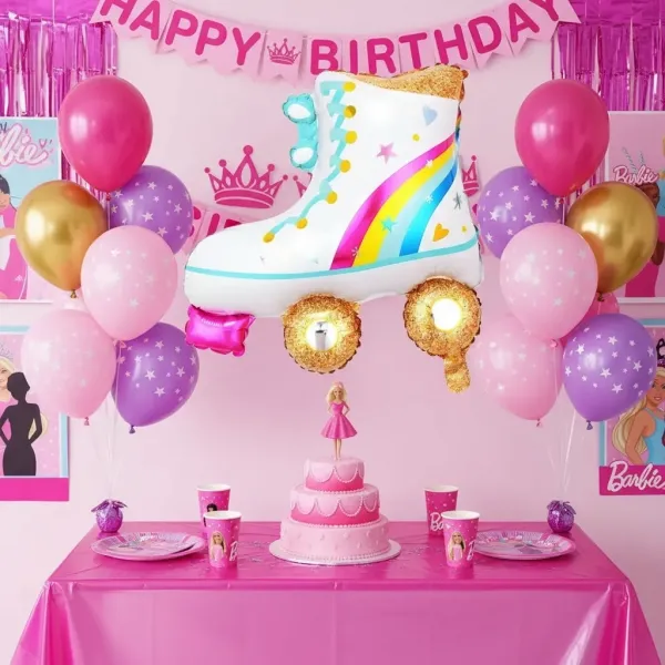 Renkli Paten Folyo Balon (60x52 cm)