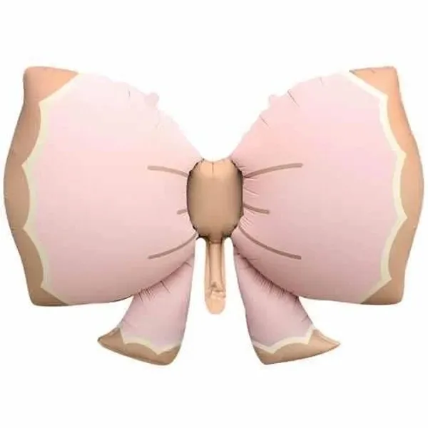 Retro Fiyonk Pembe Folyo Balon (92x58,5)