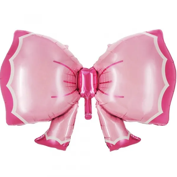 Fiyonk Pembe Kurdele Folyo Balon (92x58 cm)