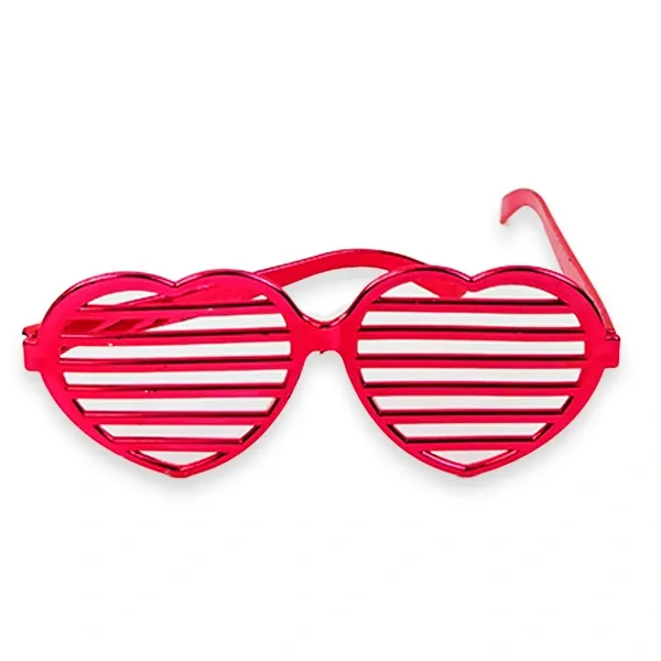 Retro Karışık Renkli Metalik Kalp Gözlük (1 Adet)