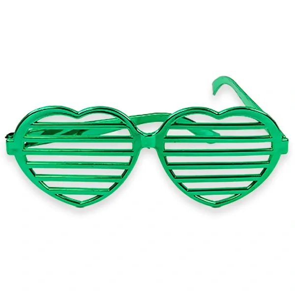 Retro Karışık Renkli Metalik Kalp Gözlük (1 Adet)