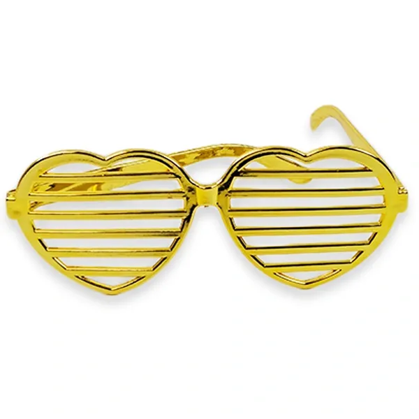 Retro Karışık Renkli Metalik Kalp Gözlük (1 Adet)
