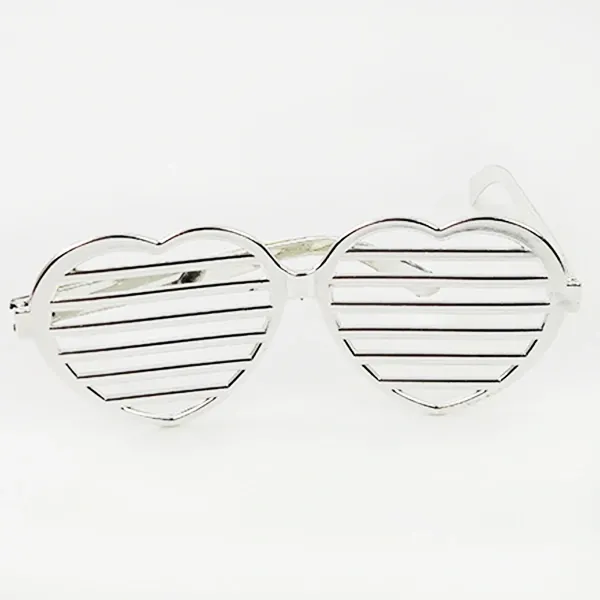 Retro Karışık Renkli Metalik Kalp Gözlük (1 Adet)