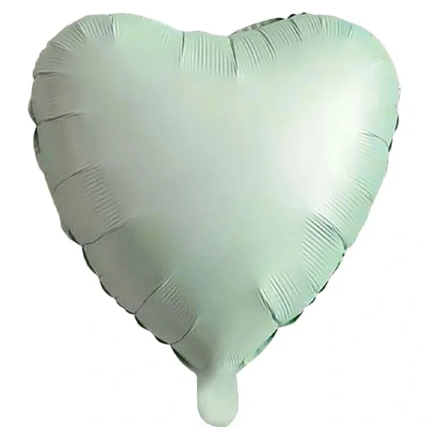 Retro Yeşil Kalp Folyo Balon (45 cm)