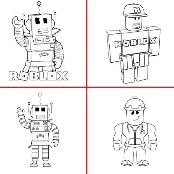 16 Sayfa Roblox Boyama Kitabı Stickerlı 1 Adet