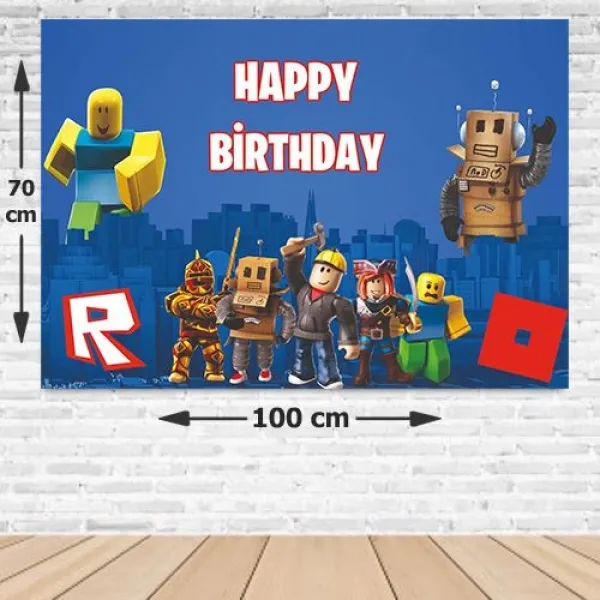 Roblox Doğum Günü Parti Afişi 70*100 cm