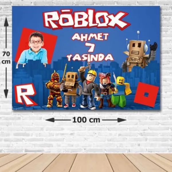 Roblox Doğum Günü Parti Afişi 70*100 cm