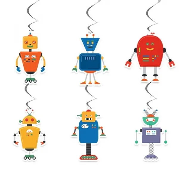 Robot Temalı Asma Süs V1 - 6 Adet