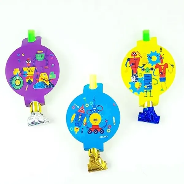 Robot Temalı Parti Düdüğü (6 adet)