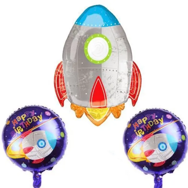 Roket Folyo Balon 3lü Set