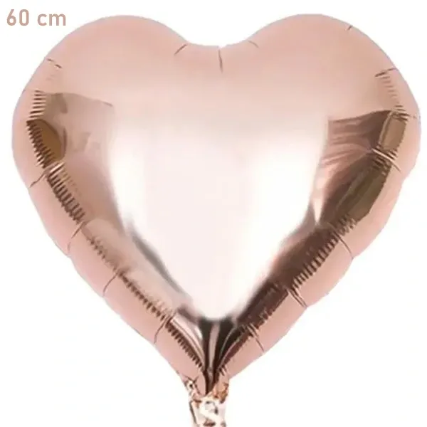 Rose Gold Kalp Folyo Balon (60 cm)