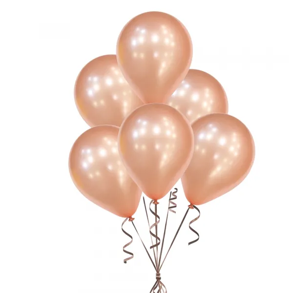 Rose Gold Metalik Balon (15 Adet)