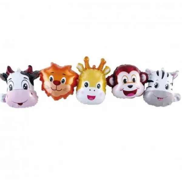 Safari Hayvanları Birleşik Folyo Balon 107*20 cm