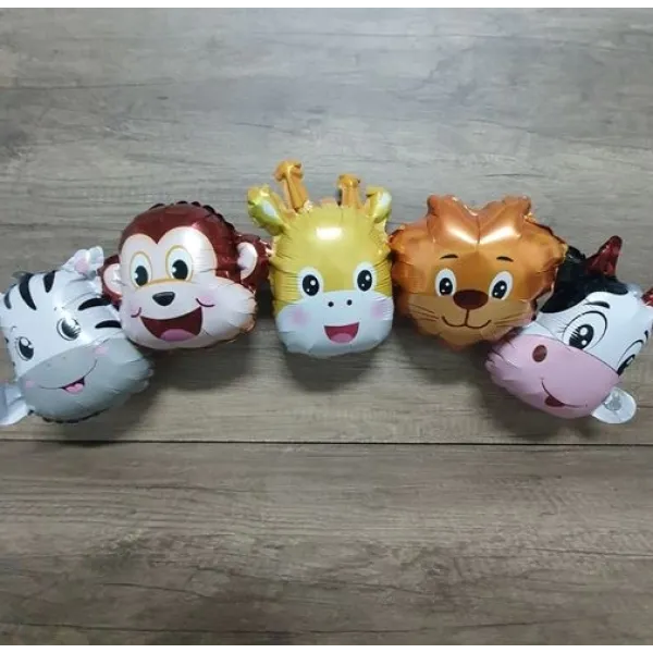 Safari Hayvanları Birleşik Folyo Balon 107*20 cm