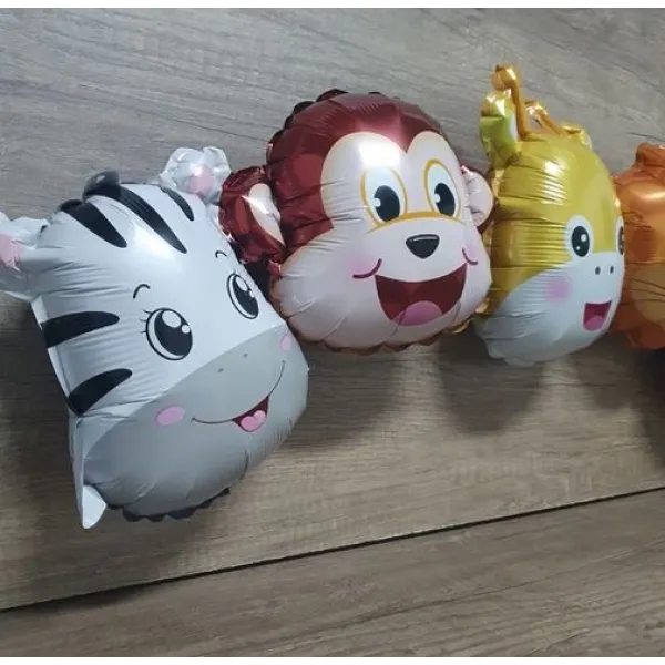 Safari Hayvanları Birleşik Folyo Balon 107*20 cm