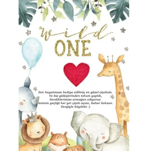 Safari Hediyelik Tohum Kartı 5 adet