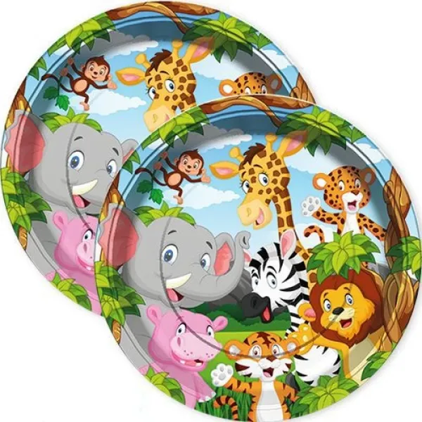 Safari Mutlu Hayvanlar Tabak (8 adet)