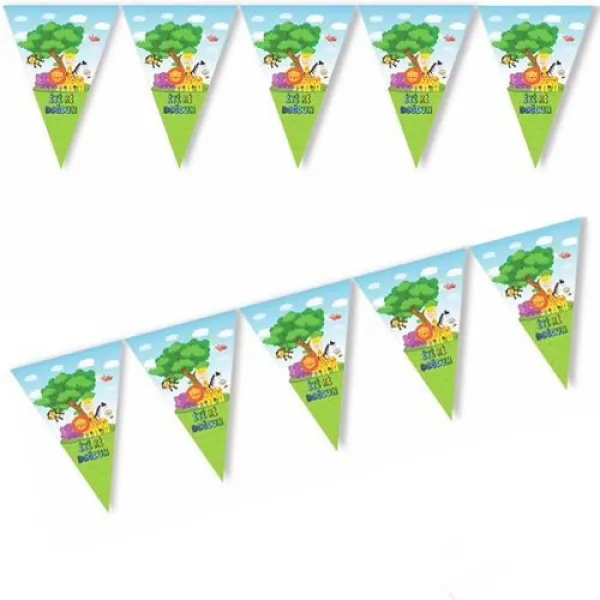 Safari Sevimli Hayvanlar Bayrak (180 cm)